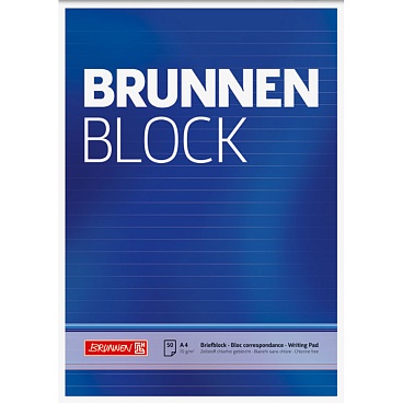 Блокнот Brunnen, склеенный, линейка, 70 гр/м2, А4, 50 листов В линейку - 1